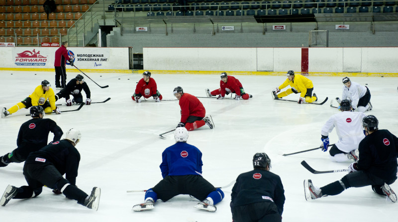 1.februārī Latvijas izlases hokejisti pulcēsies uz pirmo koptreniņu.
Foto: Zigismunds Zālmanis
