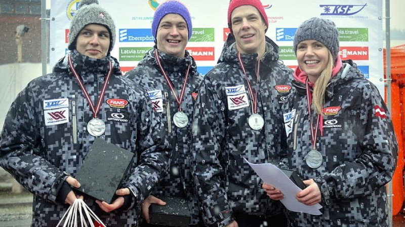 Latvijas stafetes komanda - Kārlis Krišs Matuzelis, Riks Kristens Rozītis, Kristens Putins, Ulla Zirne 
Foto: kamandas.lv