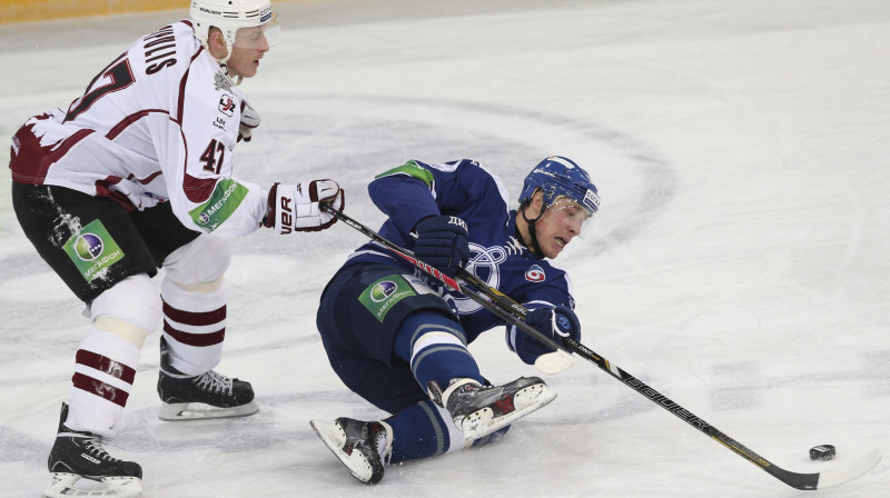 Mārtiņš Cipulis pret Maskavas "Dynamo" 
Foto: ITAR-TASS / Scanpix