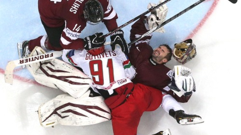 Jēkabs Rēdlihs, Kirils Gotovecs un Edgars Masaļskis
Foto: ITAR-TASS/Scanpix