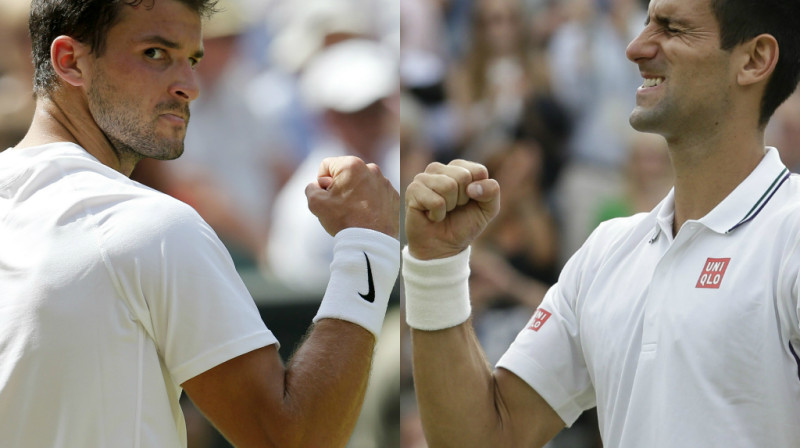 Grigors Dimitrovs un Novaks Džokovičs
Foto: Reuters/Scanpix
