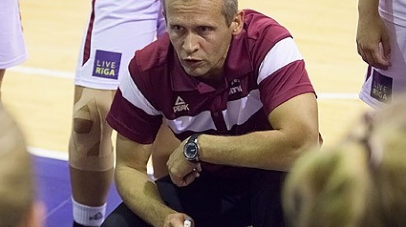 U16 meiteņu izlases galvenais treneris Ainārs Čukste.
Foto: fibaeurope.com