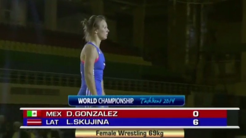 Laura Skujiņa iegūst Taškentas bronzu 
Foto: United World Wrestling