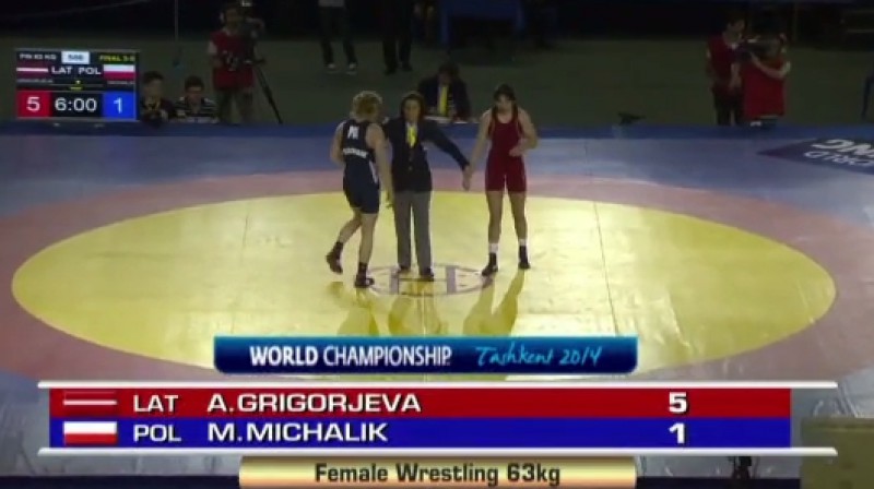 Anastasija Grigorjeva triumfē PČ bronzas finālā 
Foto: United World Wrestling