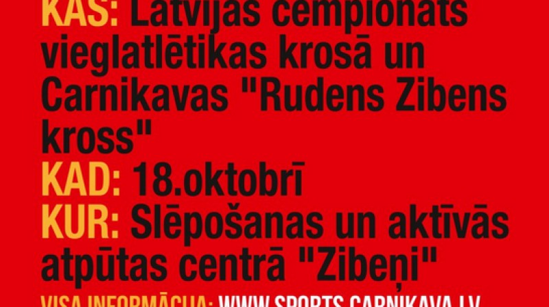 Latvijas čempionāts vieglatlētikas krosā 
Foto: lat-athletics.lv