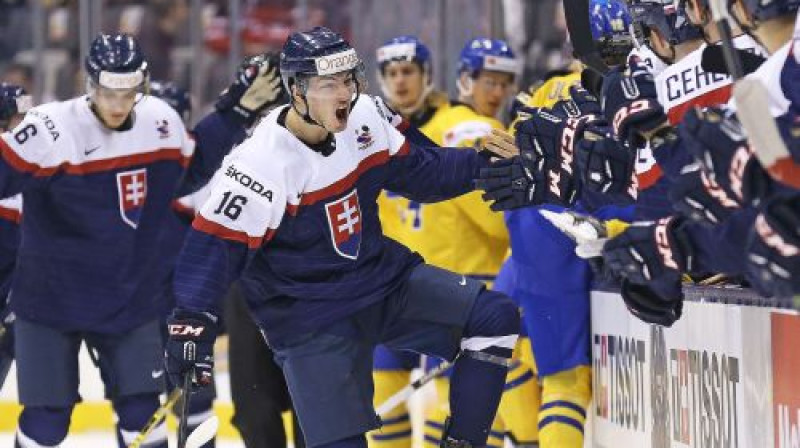Slovākijas jaunie hokejisti
Foto: AFP/Scanpix