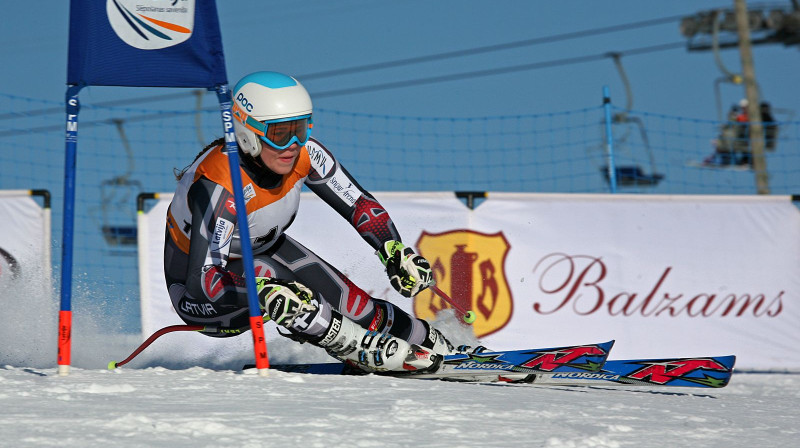 A.Āboltiņa traucas pretī uzvarai. Foto: Jānis Markvarts (Infoski.lv)