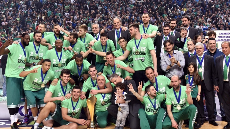 "Panathinaikos" basketbolisti Grieķijas kausu izcīnīja 16. reizi
Foto: paobc.gr