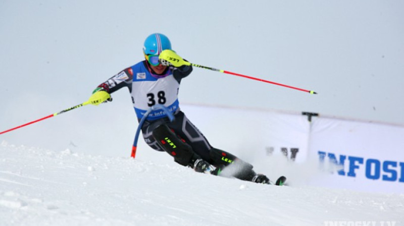 Beidzot arī Toms Sarkanis uzlabojis savus FIS puntkus. Foto: Jānis Markvarts, Infoski.lv.