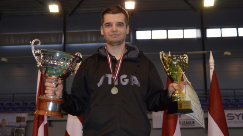 2015. gada Latvijas čempions Oļegs Kartuzovs
Foto: galdateniss.lv