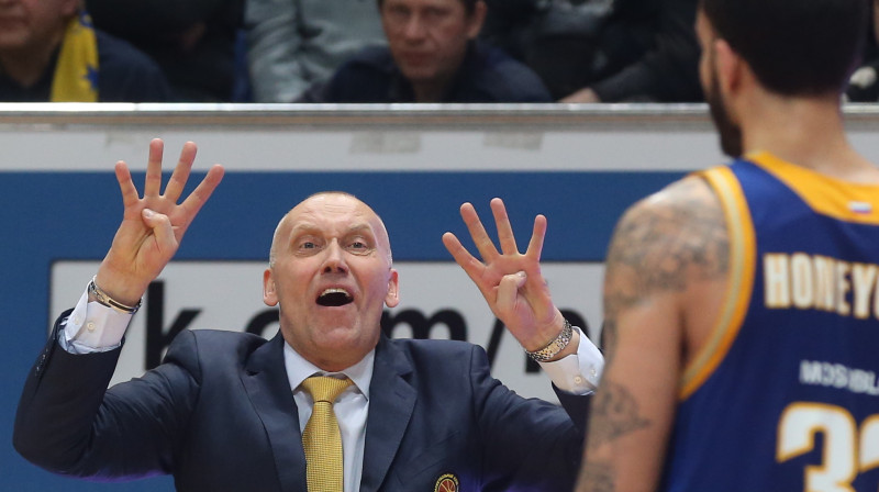 Rims Kurtinaitis: vienīgais treneris, kurš divas reizes jau uzvarējis Eiropas kausā 
Foto: Itar-Tass/Scanpix