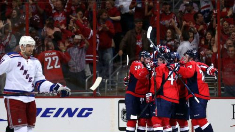 "Capitals" atzīmē uzvaras vārtu guvumu
Foto: AFP/Scanpix