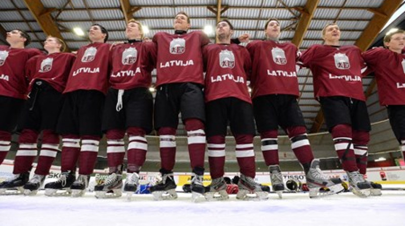 Latvijas U18 hokeja izlase šogad saglabāja vietu elites divīzijā.
Foto: IIHF