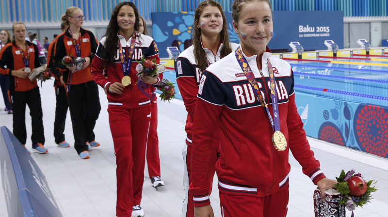 Krievu peldētāju uzvaras gājiens Baku 
Foto: ITAR-TASS / Scanpix