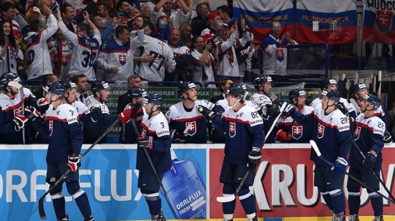 Slovākijas izlase pasaules čempionātā 
Foto: iihfworlds2015.com