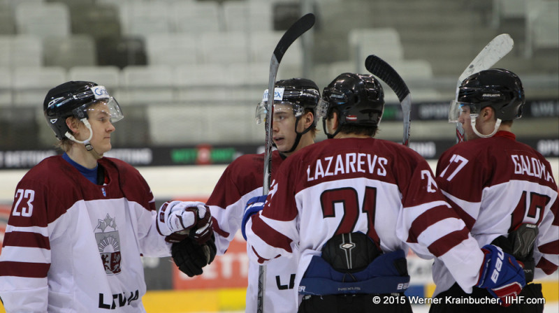 Latvijas U20 izlase
Foto: Verners Kraibuhers, IIHF