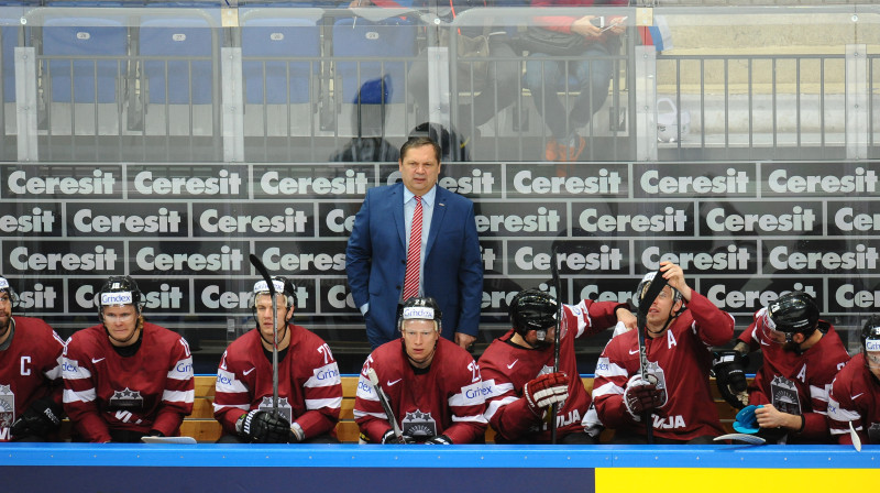 Latvijas hokeja izlase gatavoties Olimpiskajam kvalifikācijas turnīram uzsāks 30. augustā.
Foto: Edijs Pālens, Leta