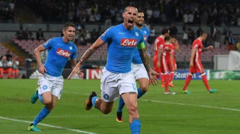 "Napoli" kapteinis Mareks Hamšīks
Foto: AP/Scanpix