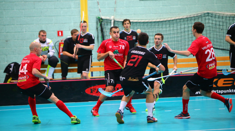 Moments no spēles starp "Lielvārde/FatPipe" un "Rockets"
Foto: Ritvars Raits, floorball.lv