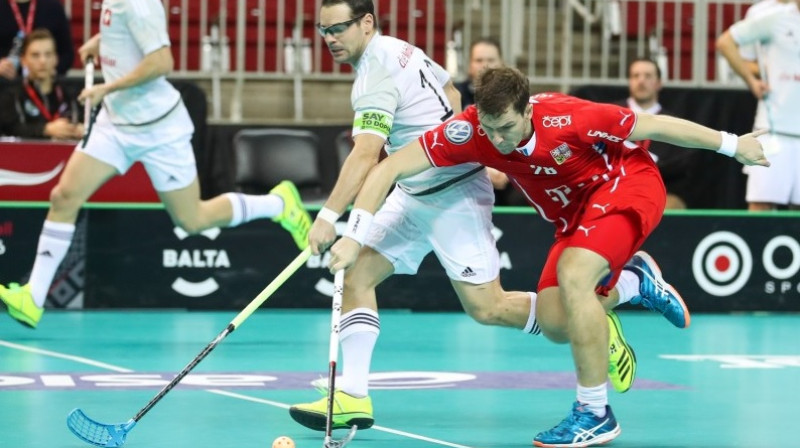 Pasaules čempionātu rezultatīvākais spēlētājs Matiass Hofbauers
Foto: unihockey.ch