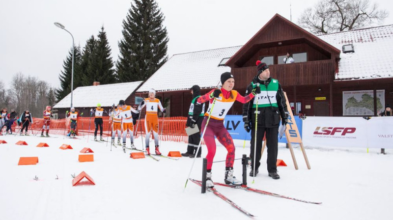 Patrīcija Eiduka gatavojas startam LČ sprintā. Foto:Infoski.lv, J.Vīksna