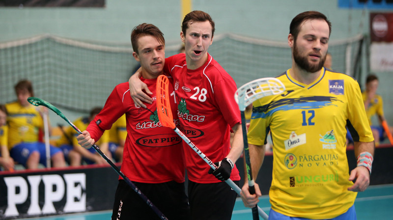 "Lielvārdei/FatPipe" pirmā uzvara pār "Pārgauju"
Foto: Ritvars Raits, floorball.lv