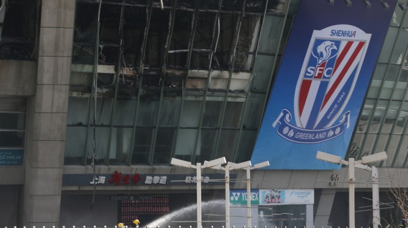 ''Hongkou'' futbola stadions pēc liesmu nodzēšanas
Foto: AP/Scanpix