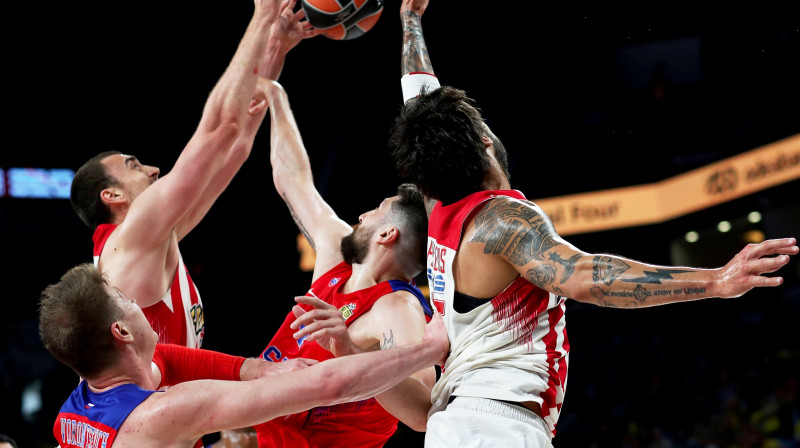 Maskavas CSKA pret Pirejas "Olympiacos"
Foto: Sedat Suna/EPA/Scanpix