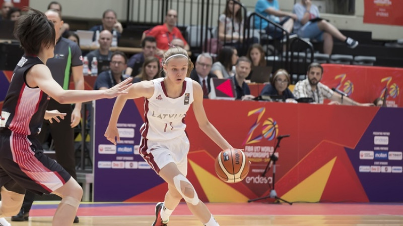 Māra Mote U17 Pasaules kausa izcīņas spēlē Saragosā
Foto: FIBA