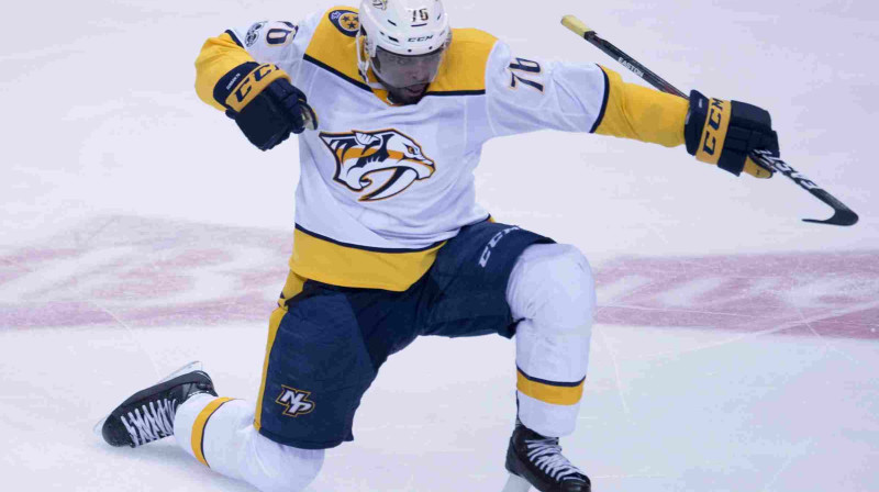 "Predators" aizsargs Pīkejs Subens atzīmējās ar diviem vārtiem mačā pret "Canucks"
Foto: AP/Scanpix