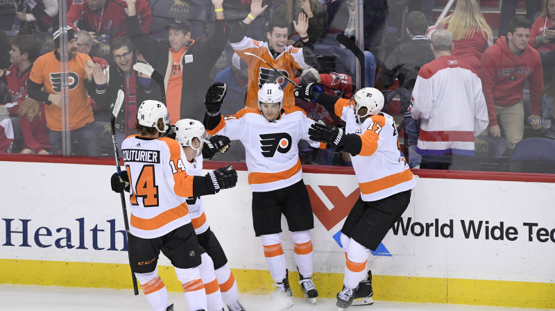 Filadelfijas "Flyers" hokejisti
Foto: Nick Wass/AP/Scanpix