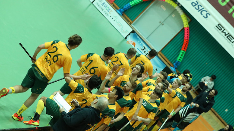 Austrālieši var līksmot par ceļazīmi uz finālturnīru
Foto: IFF Floorball