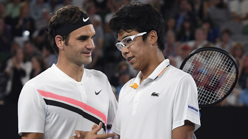 Rodžers Federers un Hjons Čons
Foto: AP/Scanpix