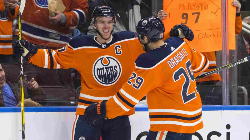 Edmontonas "Oilers" kapteinis Konors Makdeivids
Foto: USA Today Sports/Scanpix