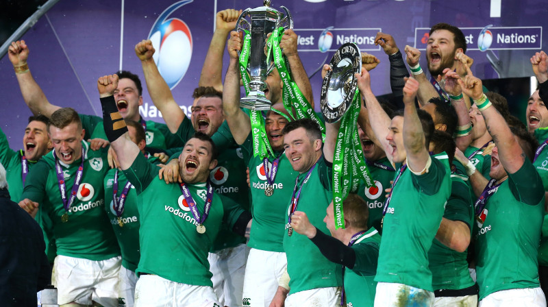 Īrijas izlase triumfa brīdī
Foto: PA Wire/Scanpix