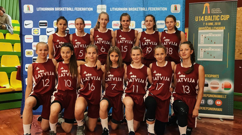 Latvijas U14 meiteņu basketbola izlase
Foto: Latvijas Basketbola savienība