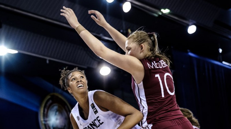 Laura Meldere pret Francijas izlasi
Foto: FIBA