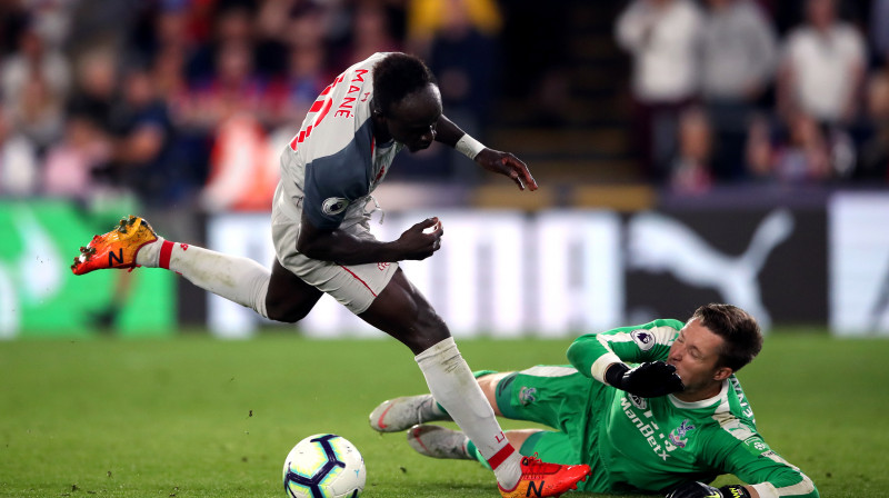 Sadio Manē brīdi pirms vārtu guvuma 
Foto: PA Wire / Scanpix