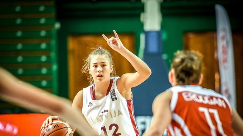 Vanesa Jasa Eiropas U16 čempionāta spēlē pret Turciju. Foto: FIBA