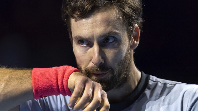 Ernests Gulbis Bāzelē. Foto: AP/Scanpix