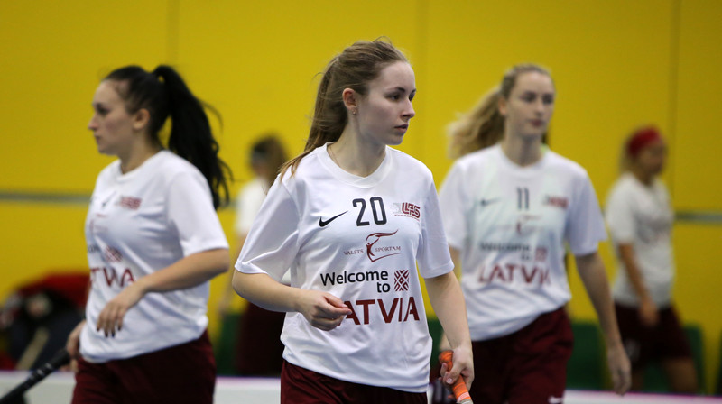 Latvijas sieviešu izlase. Foto: Ritvars Raits, floorball.lv