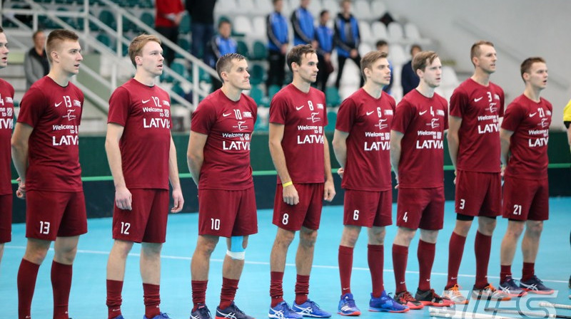 Latvijas izlase. Foto: Ritvars Raits, floorball.lv