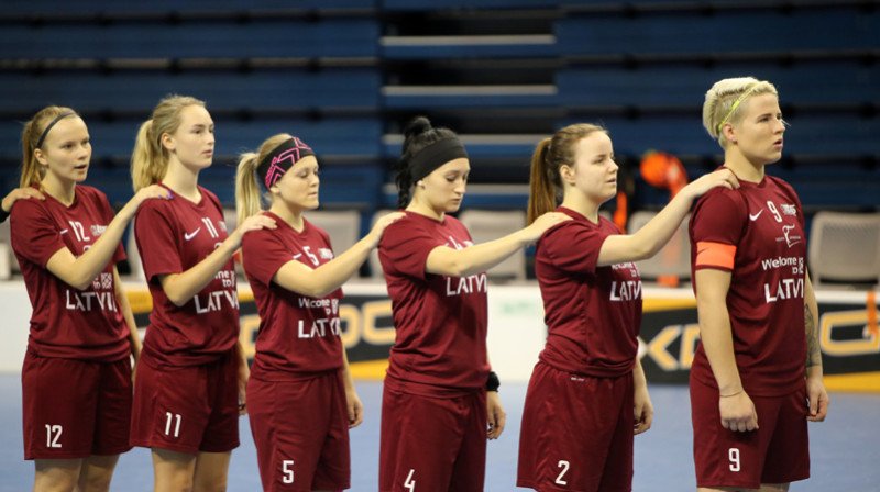 Latvijas izlase. Foto: Ritvars Raits, floorball.lv