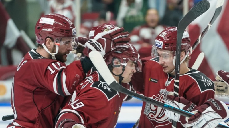 Lauris Dārziņš, Miķelis Rēdlihs un Uvis Balinskis. Foto: Raimonds Volonts/dinamoriga.lv