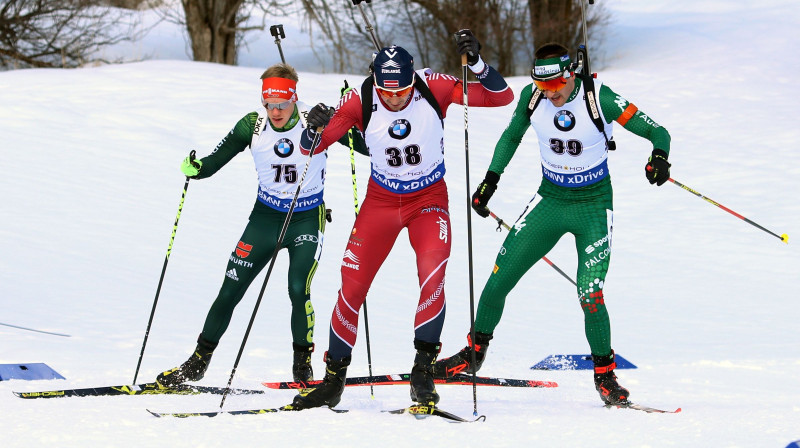 Andrejs Rastorgujevs (centrā) Soltleiksitijas sprintā. Foto: EPA/Scanpix