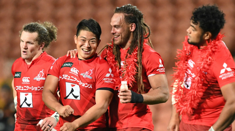 "Sunwolves" regbisti pēc uzvaras Hamiltonā
Foto: EPA/Scanpix