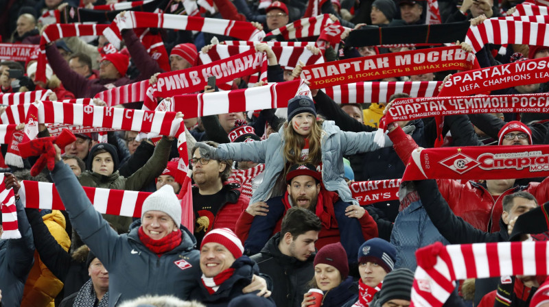 Maskavas "Spartak" līdzjutēji. Foto: Mikhail Japaridze/TASS