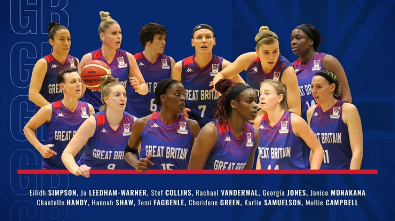 Lielbritānijas sieviešu valstsvienība. Foto: GB Basketball