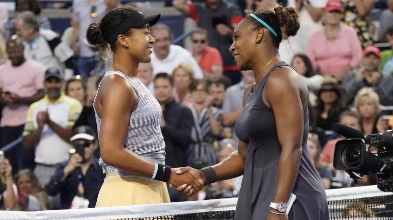 Naomi Osaka un Serēna Viljamsa "Rogers Cup" ceturtdaļfinālā. Foto: USA Today Sports/Scanpix