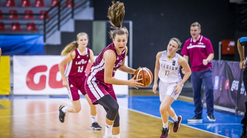 Vanesa Jasa spēlē pret Beļģiju. Foto: FIBA